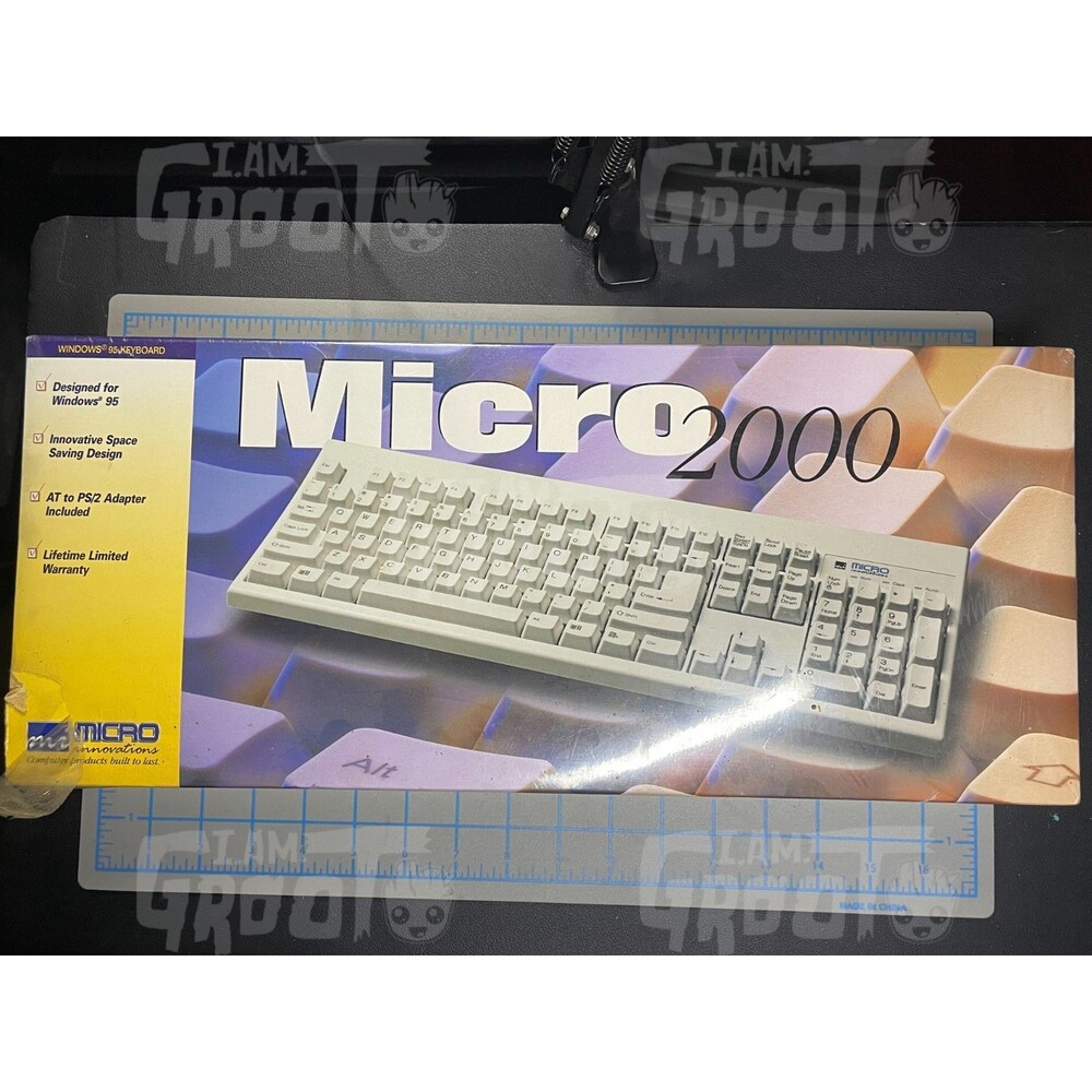 Micro innovations Windows 95 Keyboard PS/2 Analog 1997 Tactile Vintage